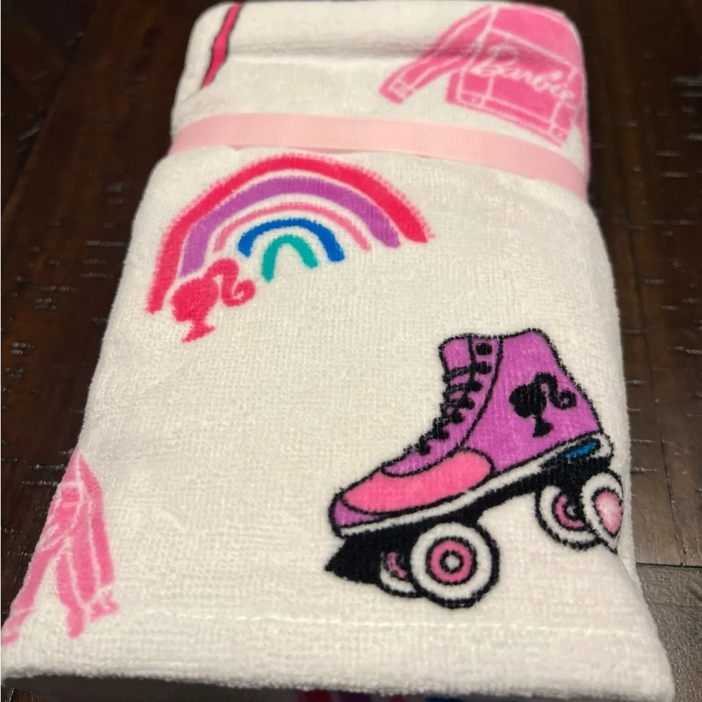 Barbie Skate Rainbow Logo Hand Towels Set of 2